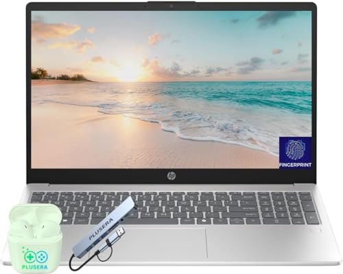 Image of HP 15.6 inch FHD Business & Student Laptop Computer, 8-Cores Intel Core i3, Windows 11 Home with Copilot AI, PLUSERA Earphones & 8-in-1 Hub Included, Silver (Light Gray, 16GB RAM | 256GB SSD)