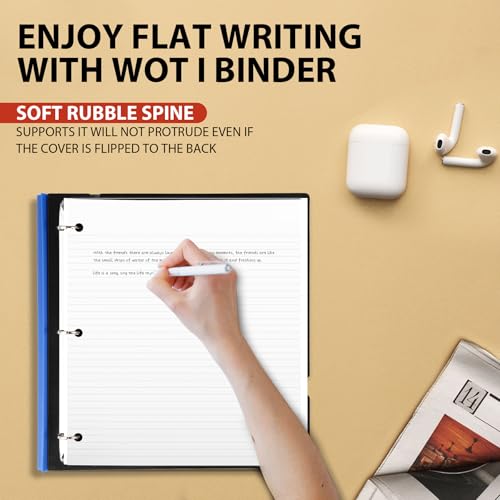 Image of WOT I 1 Inch Telescoping 3 Ring Binder 12 Pack, Expandable Flexible Binder with Customizable Front Cover & Clear Catalog Pocket,Holds 8.5 inchx11 inch Paper, Assorted Colors, School Office Supplies