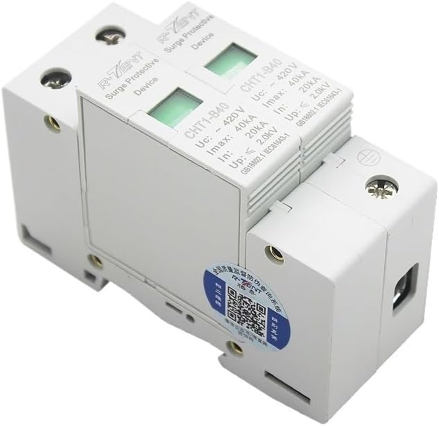 AC SPD 2P 20KA~40KA 420V Solar PV Surge Protector Din Rail Mounting Protective Low-Voltage Arrester Device