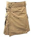 McWilliams Kilts for Men, Active Herren Deluxe Black Sport Utility Kilt, Scottish Men Costume (30, Khaki)
