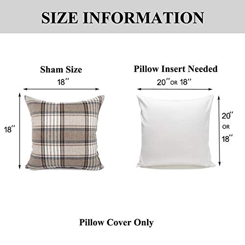 Your Smile Retro Farmhouse Outdoor Buffalo Tartan Chequer Plaid Cotton Linen Decorative Throw Pillow Case Cushion Cover Pillowcase For Sofa 18 X 18 Inch thumb #5