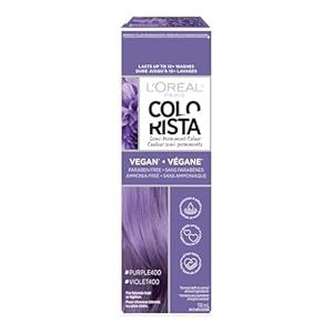 L’Oreal Paris Colorista Semi Permanent Hair Color for Bleached or Blonde Hair, Color Depositing Hair Mask Formula, Purple