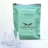 30 Pack 32mm External Condom Catheters for Men Day or Night-Breathable 100%Silicone, Latex Free, Transparent, Moisture Wicking Self Sealing Adhesive, with CathyShack Travel/Storage Bag & Instructions