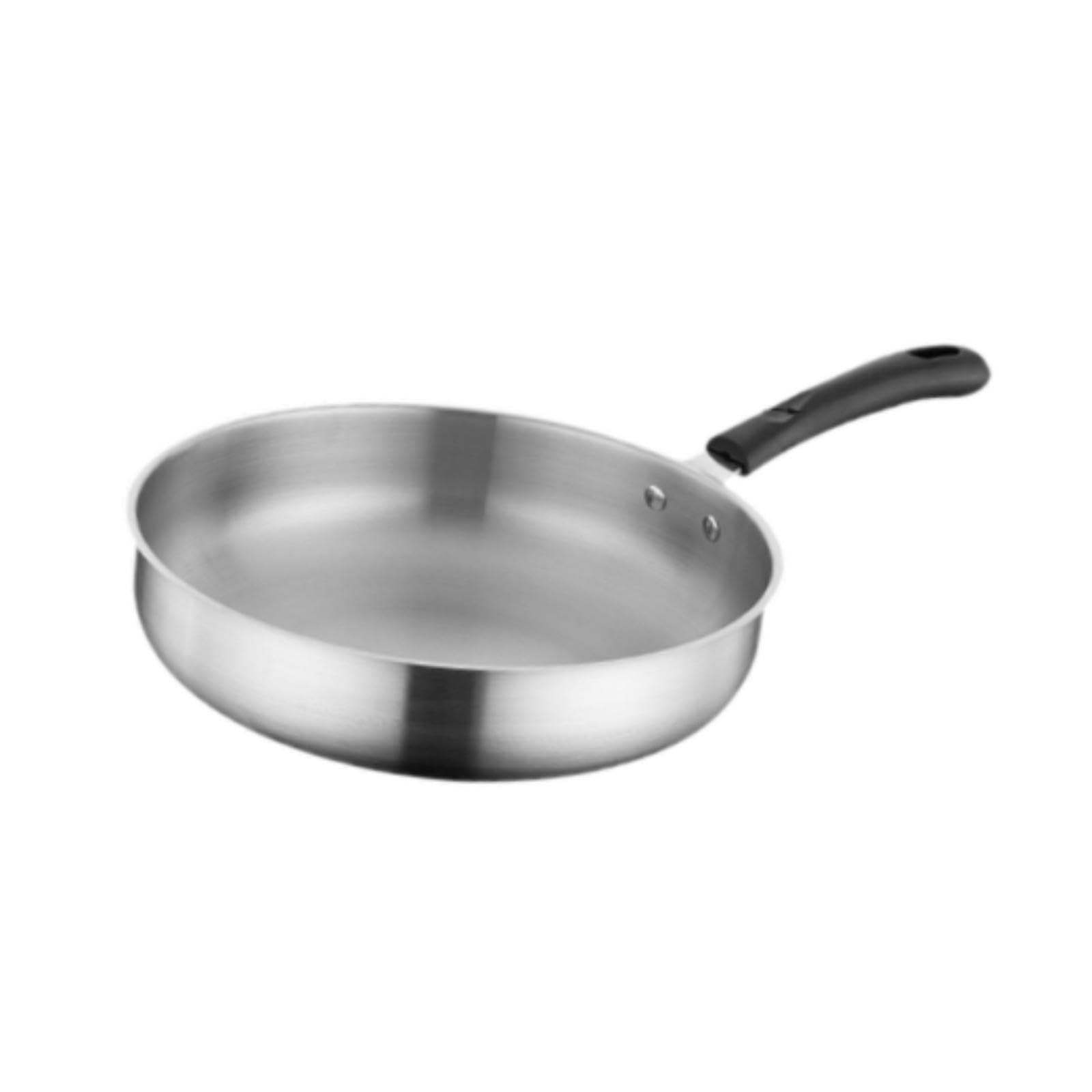 Menolana Camping Frying Pan Skillet Nonstick Gift with Handle Cooker Fast Heating Deep Fry Pan Flat Griddle for RV Outdoor Activities, 29.3cm