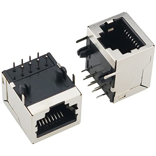 Conector RJ45 PCB Jack 10 piezas 90 grados CAT5/5e/6 miniatura 3