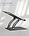 Nulaxy Adjustable Laptop Stand, Foldable Laptop Riser with Heat-Vent, Ergonomic Portable Computer Stand Compatible with 10-17" Up to 22 Lbs Laptops, MacBook, Dell, HP, Samsung (Black)