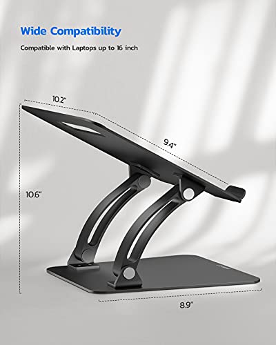 Nulaxy C1 Adjustable Laptop Stand — Dual-Shaft Riser for Eye-Level Posture — view 3