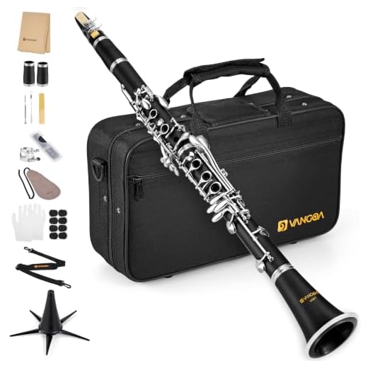 Bb Clarinet Kit for Beginners Students, 17-Key French System with 2 Barrels