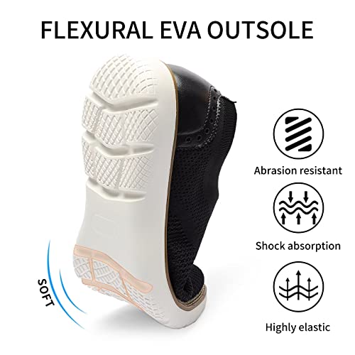 Men's Casual Sneakers Dress Shoes - Comfort Dress Sneakers Mesh Knit Lightweight Breathable Formal Oxford Business Shoes4