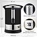 Zulay Kitchen Commercial Grade Coffee Maker Hot Water Urn - Percolator With Double-Wall Stainless Steel, Quick Brew, Stays Hot for Tea & Beverage at Events & Catering - Black - 50 cups