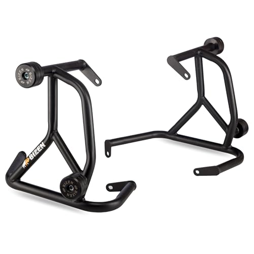 Image of Bizen CB350 RS Premium Crash Guard with Double Frame Sliders - Black (Fits Honda CB350 RS)