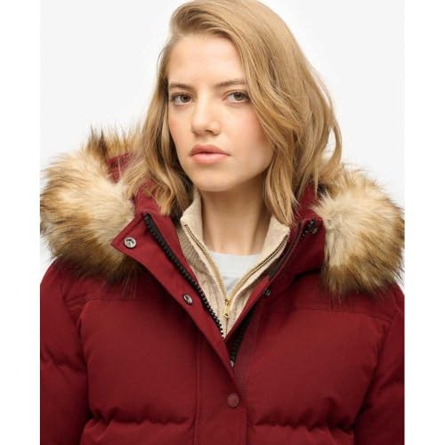 Superdry Para Mujer. W5011929A Abrigo Everest Five Baffle Rojo (Xs), Casual, PoliéSter Reciclado, Sostenible - 5