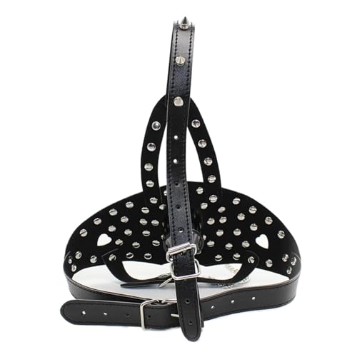 BFLaiCai Bondage Con Bavaglio Per La Bocca Imbracatura Per Testa In Pelle Rivetti Per BDSM Tappo Regolabile Flirtare Gioco Sessuale Schiavo Fetish Erotico