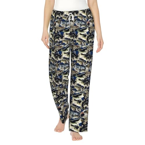 Pantalon de pyjama en flanelle de qualité supérieure imprimé poisson pour un confort absolu