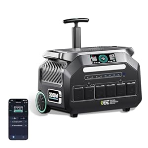 IEE 3200W Electric Solar Generator, 2048Wh LiFePO4 Battery, 14 Output Ports, APP Control, Portable Power Station for Garage, Home, Off-Grid Living, Camping, RVs, Power Outages