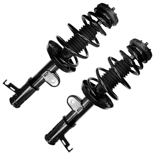 Image of Detroit Axle - Struts Shocks for 2011 2012 Chevy Cruze Volt Chevrolet Complete 2 Front Struts with Coil Springs 2 Rear Shock Absorbers Replacement Quick Install Ready Strut Assembly