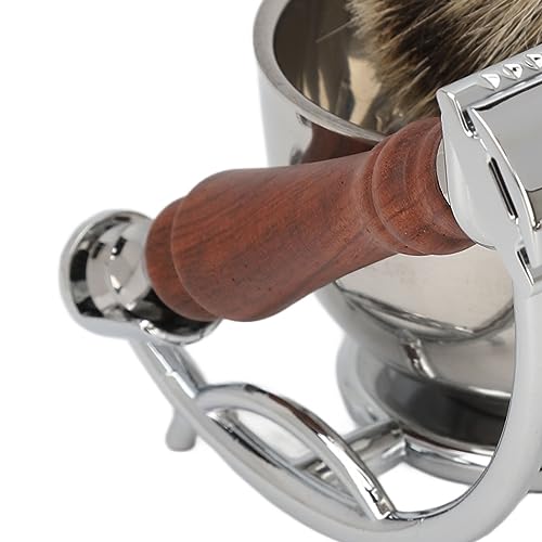 HURRISE Kit de tigela manual de barba, kit de tigela de barbear manual para armazenamento vintage, k