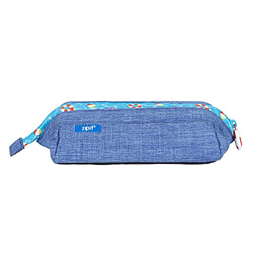 Image of ZIPIT Lenny Pencil Case, Large Capacity Zipper Pouch for School, Stationery Bag for Teen Girls Boys and Adults, Teal