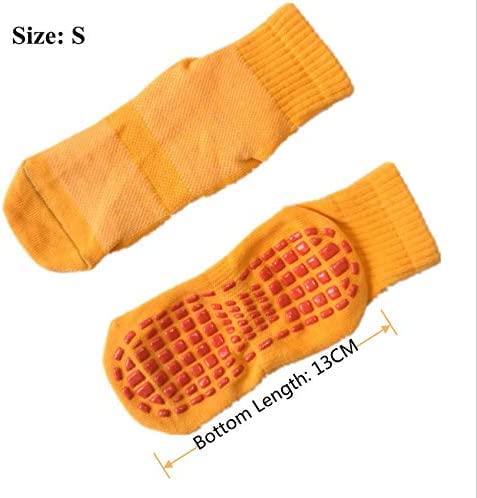 Leeshow 4Pairs Non Slip Trampoline Socks For Kids, Anti Skid Gripy Floor Socks For Exercises, Gym, Yoga And Pilates (1) #TOP2