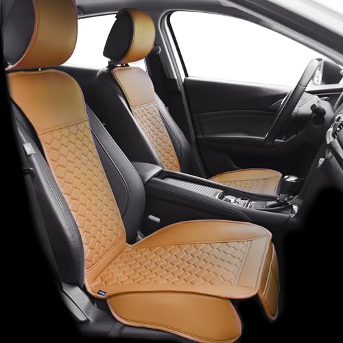 Elantrip 2PCs Front Car Seat Covers Leather Car Seat Protector Universal fit for Most Cars SUVs and Trucks Water Proof Seat Protector Whiskey Color by Elantrip - Used condition - US$41.32