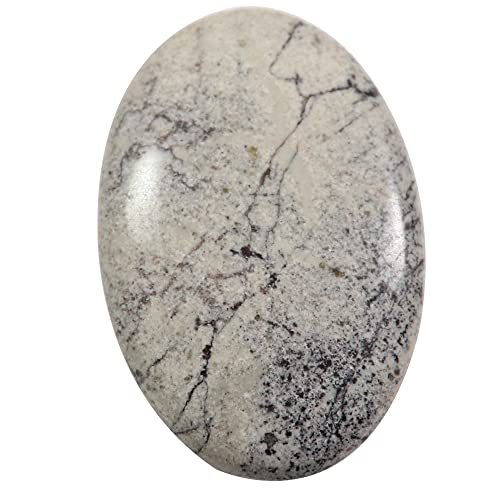 Jaspe exotique ovale cabochon porcelaine naturelle 36,6 carats pour remplacer une gemme perdue