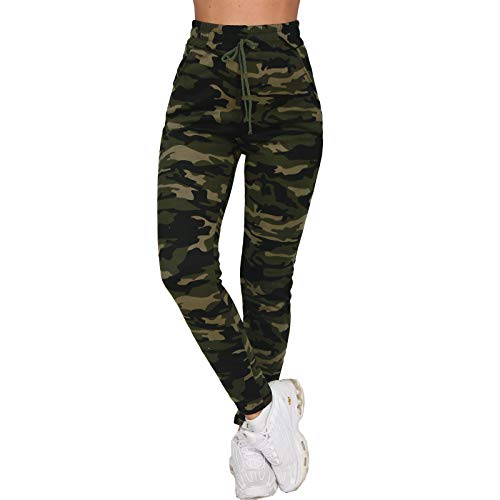 Candygirls Damen Sport Army High Waist Jogging Hose Camouflage Trainingshose Sporthose Tarnfleck HL69 (as3, Numeric, Numeric_42, Numeric_44, Regular, Regular, Grün, XL/XXL) Cover