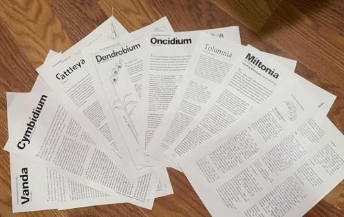 Laminated Orchid Care Fact Sheets, Cattleya, Dendrobium, Oncidiums, and More