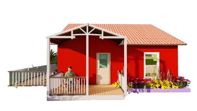 674sqft Tiny Cabin Home Plans with 4 Bedrooms with loft...