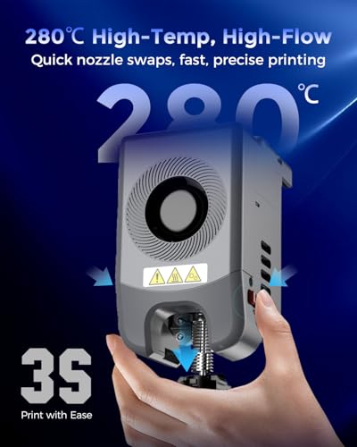 FLASHFORGE AD5M Pro 3D Printer, CoreXY 600 mm/s Printing Speed, 0.4 & 0.6mm 3s Quick-Swap 280°C Nozzles, 1-Click Auto Leveling, Fully Enclosed, 220×220×220mm Build Volume