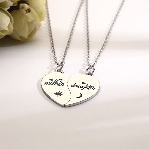 Image of Yonhon Mother Daughter Bracelet Necklace for 2 /3 /4, Mother Daughter Matching Keychain Set