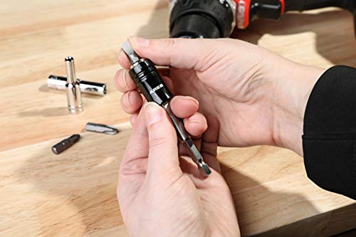 Image of ARES 70034 2-in-1 Socket Bit Holder - Holds 1 /4-Inch Drive Sockets and Bits - Quick Change Mechanism - Easy Switching Between Bits and Sockets