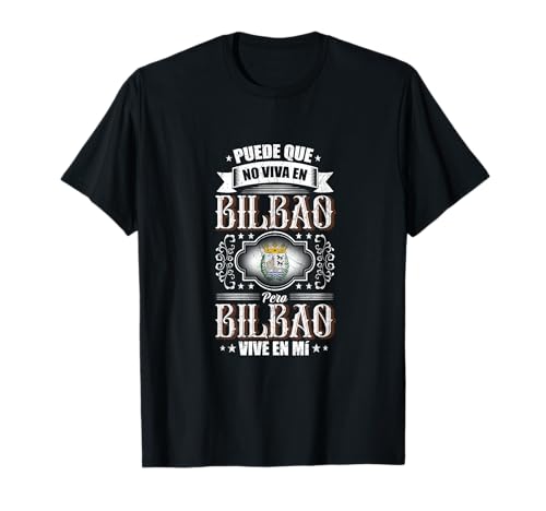 Diseño vintage Bilbao - Camiseta Tema Bilbao - Hombre - Adulto - Manga Larga - Negro - Talla S - Clásico