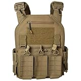 Taktische Plattenträgerweste aus 1000D Nylon mit 5,56-mm-Magazin, lasergeschnitten, leichtes Paintball-Zubehör für den Innen- und Außenbereich (CB)