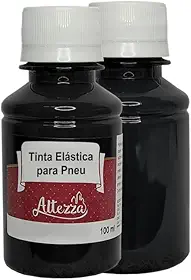 Tinta Elástica Pintura De Pneus 100ml - 13 Cores Básicas Marcação Pneu Para Letras e Faixas - Escolha a Cor (Preto)