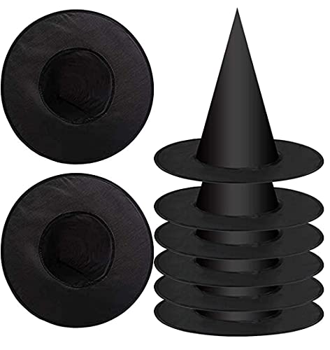 8 Pack Halloween Witch Hat Witch Costume Accessory For Halloween Christmas Party, Black #TOP1