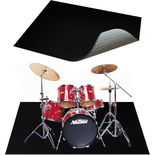 Music Rug for Drummers –4x5.3Ft Non-Slip Drum Rug