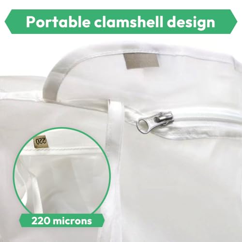 Bubble Bag 2 Gallone 220 : Mikron,stabil,luftdicht,auslaufsicher,Filterbeutel Essenz Extraction Beutel Kit,für Kaffee,Bierbrauen und ätherische Öle,Kräuterextraktion (2 Gallonen : 220 Mikron)