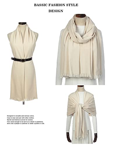 Rui Vtron Shawl Wraps For Women Cream Pashmina Shawls And Wraps For Evening Dresses Large Soft Scarf Winter Scarf Wedding Shawl #TOP3