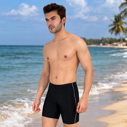 Image of Unbeatable Mens Swimming Shorts Quick-Dry Stretch Fit | Comfortable Swim Trunks with Elastic Waist for Beach, Pool, Surfing & Summer Vacation