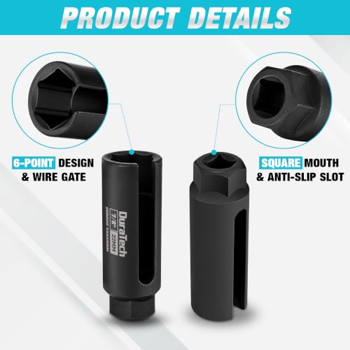 Image of DURATECH O2 Oxygen Sensor Socket with Wide Slot 1 /2 inch Drive x 7 /8 inch (22mm)