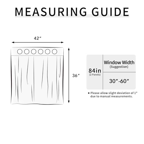 Image of Easy-Going Blackout Curtains for Bedroom, Solid Thermal Insulated Grommet and Noise Reduction Window Drapes, Room Darkening Curtains for Living Room, 2 Panels (42x36 in, Beige)