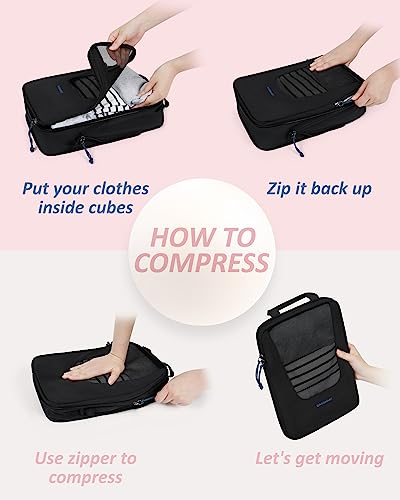 Image of Bagsmart Compression Packing Cubes, Travel Bag Cruise Ship Essentials