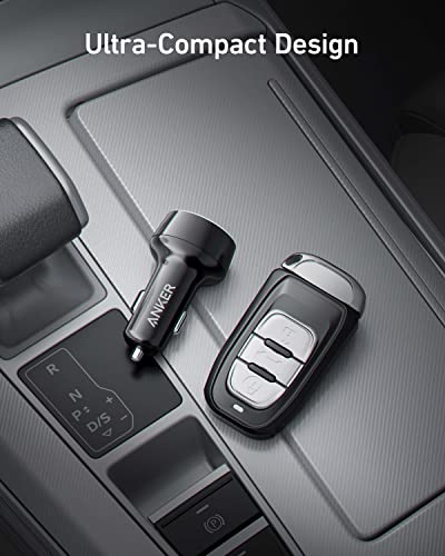 Image of Anker USB C Car Charger, 49.5W PowerDrive Speed+ 2 Adapter, 30W PD Port for iPhone 15 14 13 12 11 Series, Compatible with S10 /S9, MacBook Air, iPad Pro, 19.5W Fast Charge Port for S8 and More