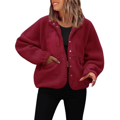 Veste polaire pelucheuse contre le froid manteau court ample pour rester au chaud