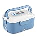 Brotdose,Tragbare Auto Haus Elektrische Heizung Mittagessen Mini Box Bento Speisenwärmer Container Thermische Reisen Catering Buffet(blau1)