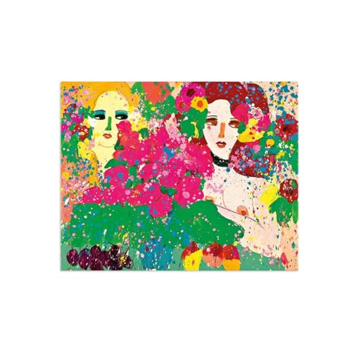Impression sur Toile Walasse Ting Peinture Affiche Décoration Murale 40x50cm