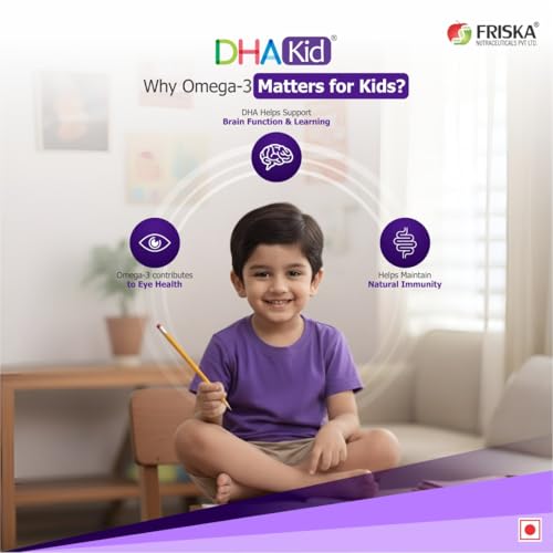 Image of DHA Kid Delicious Omega 3 Smoothie Syrup With Fish Oil EPA+DHA- For Brain Health & Immunity -200 Ml | Fish Oil EPA+DHA, For Brain Health, For Immunity