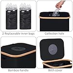 29 Gallons Recycling Bins for Kitchen, Indoor Recycle Bins with Lid, 110L Large Recycle bin with 2 Removeable Reusable Inner Bags, for Bottles Cans Glass Plastice Cartons(Black) - Image 2