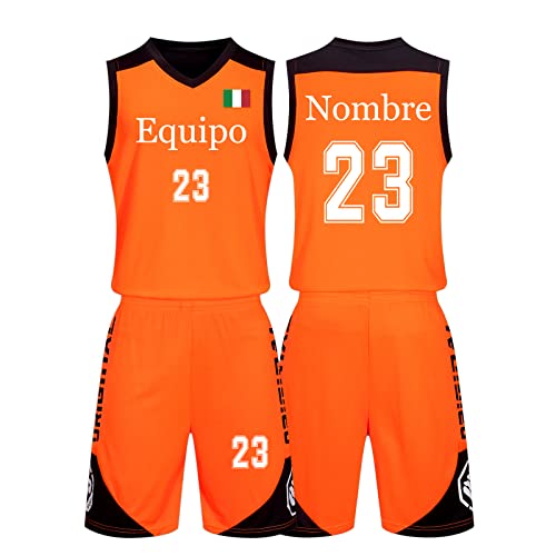 LAIFU Completo Basket Bambino Personalizzabile|Completino Basket per Uomo/Ragazzo/Bambin Personalizzato Nome Stampato Numero Logo