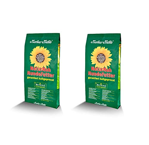 Markus Mühle NaturNah - Comida para perros en seco, fabricada con ingredientes naturales cuidadosamente seleccionados, 2 paquetes de 15 kg